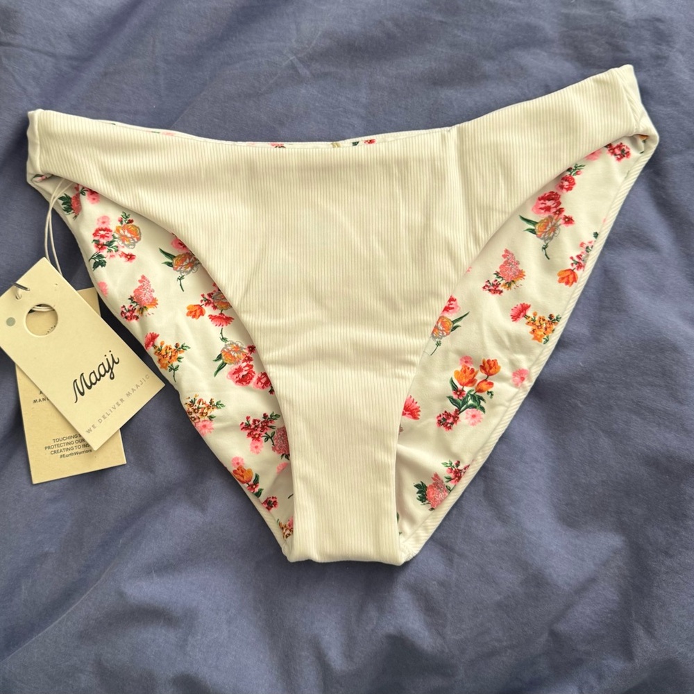 Maaji Cream and Pink Floral Bottoms